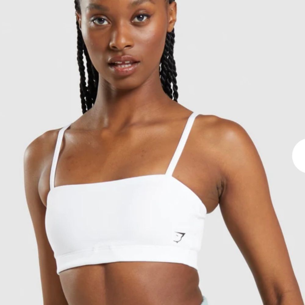 Gymshark Multi Way Strap BANDEAU SPORTS BRA XS‎ White NWT in packaging
